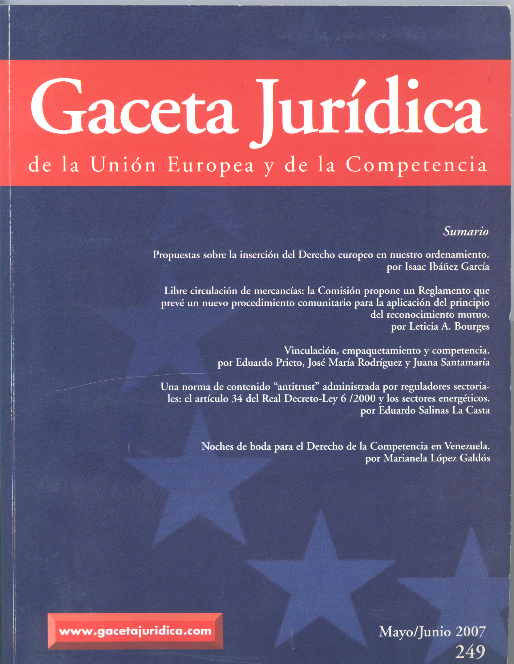 Gaceta Jurídica de la Unión Europea y de la Competencia